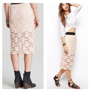 Free People Lace Skirt
